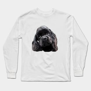 American Cocker Spaniel Cutest Black Dog Long Sleeve T-Shirt